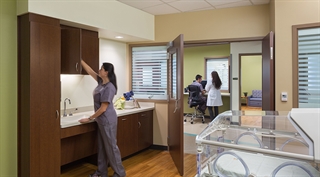 Healthcare Lighting featuring a neonatal patient room