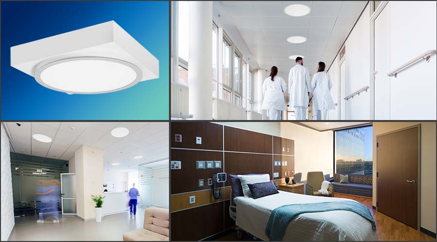 MedMaster MCRT Round Troffer light fixture is ideal for hospital corridors